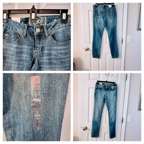 BUNDLE of BNWT Sz 5 Jeans by So & EUC Floral Mini-Skirt Sz Sm by Charlotte Russe - Picture 3 of 13